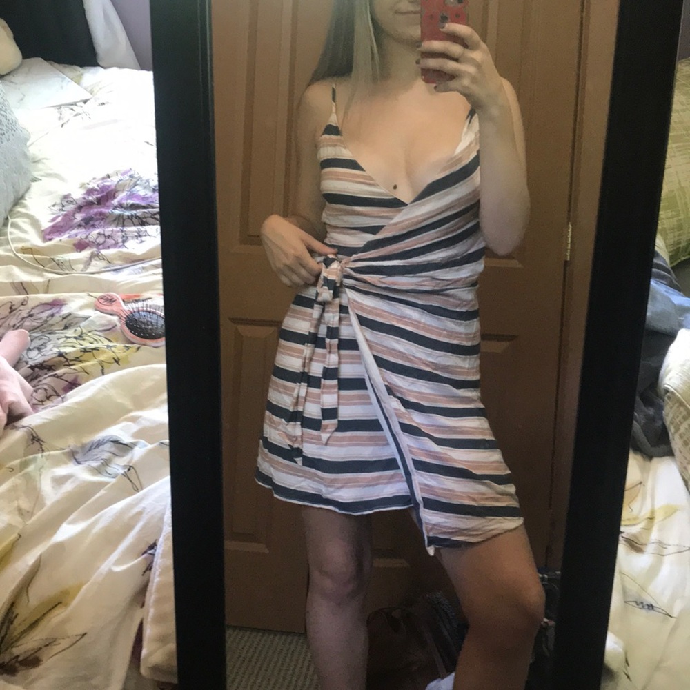 Striped Wrap Dress